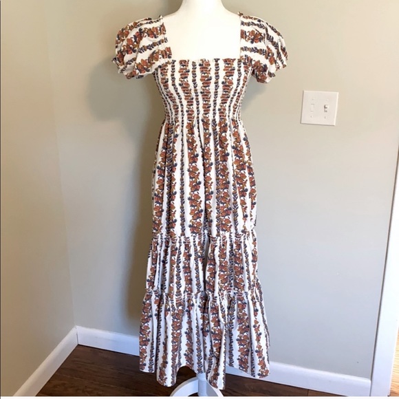 NWT O.P.T Daphne Square Neck Smocked Maxi Dress - Picture 4 of 6